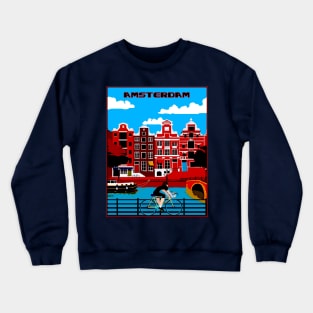 Cycling in Amsterdam Crewneck Sweatshirt